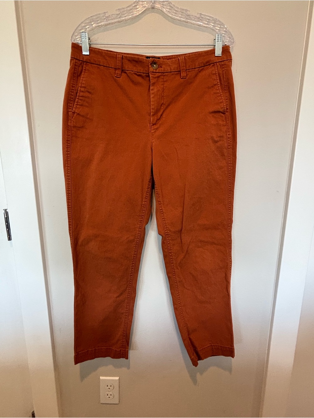 J. Crew Women's Rust Orange Chinos - Picture 1 of 4